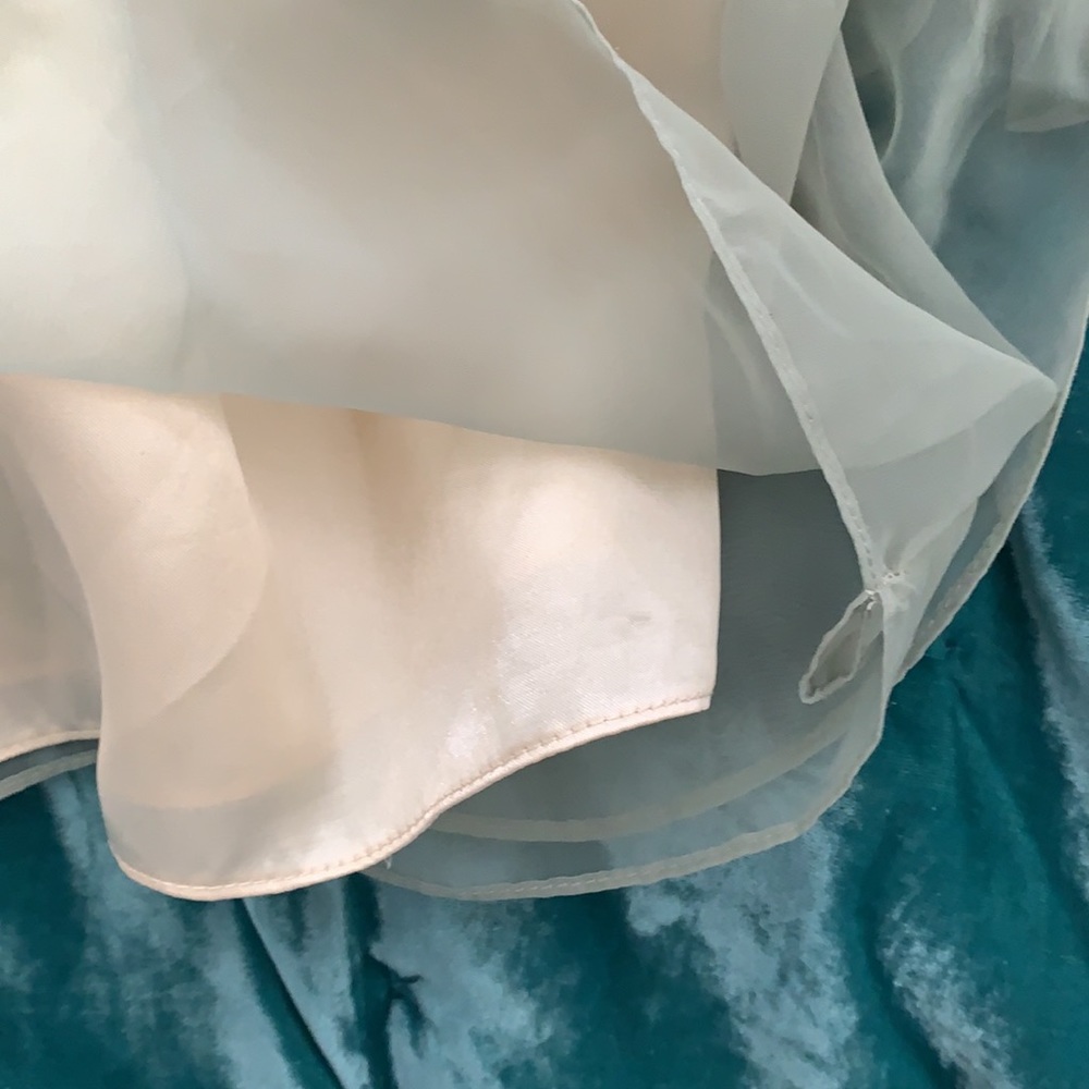 J.HOAGLUND s 6 light green ruffle cocktail party dress with Swarovski crystals - Picture 7 of 9